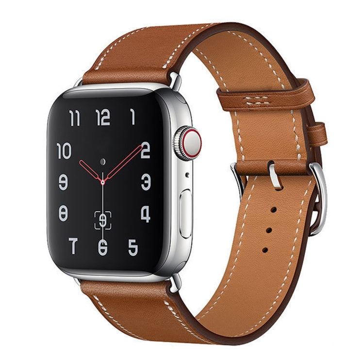 Replacement Leather Strap Watchband, For Apple Watch Series 7 41mm / 6 &amp; SE &amp; 5 &amp; 4 40mm / 3 &amp; 2 &amp; 1 38mm, For Apple Watch Series 7 45mm / 6 &amp; SE &amp; 5 &amp; 4 44mm / 3 &amp; 2 &amp; 1 42mm