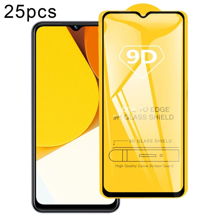 25pcs 9D Full Glue Screen Tempered Glass Film, For vivo Y35+ / Y36 India / Y35m+, For vivo iQOO 11S, For vivo Y35 (25 PCS)