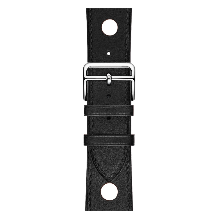 Leather Three Holes Replacement Strap Watchband, For Apple Watch Series 8&7 41mm / SE 2&6&SE&5&4 40mm / 3&2&1 38mm, For Apple Watch Series 7 45mm / 6 & SE & 5 & 4 44mm / 3 & 2 & 1 42mm, For Apple Watch Series 7 41mm / 6 & SE & 5 & 4 40mm / 3 & 2 & 1 38mm