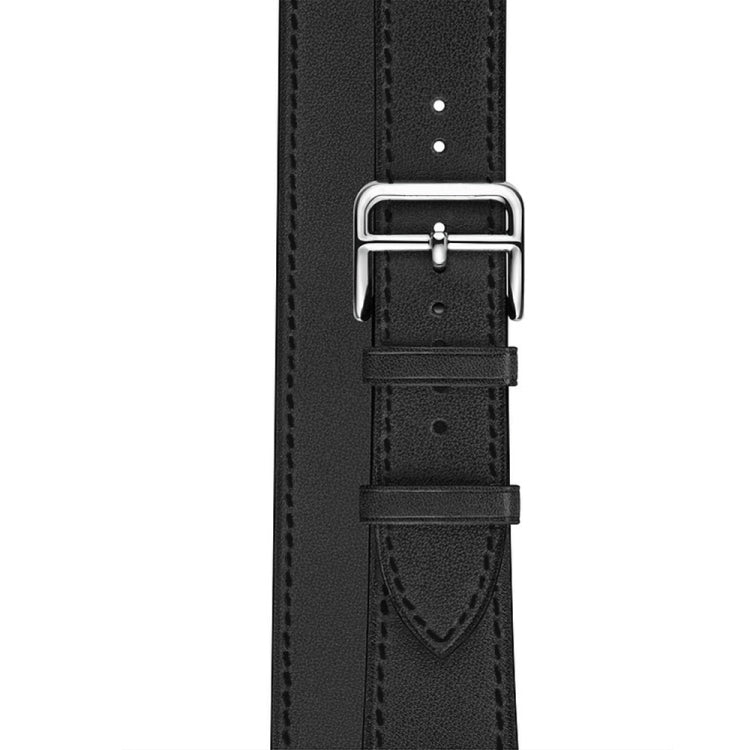 Leather Double Loop Replacement Strap Watchband, For Apple Watch Series 7 41mm / 6 &amp; SE &amp; 5 &amp; 4 40mm / 3 &amp; 2 &amp; 1 38mm, For Apple Watch Ultra 49mm / Series 8&amp;7 45mm / SE 2&amp;6&amp;SE&amp;5&amp;4 44mm / 3&amp;2&amp;1 42mm