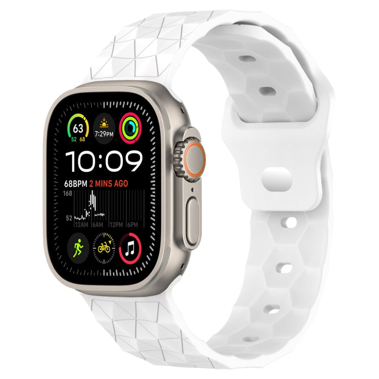 Football Texture Silicone Watch Band, For Apple Watch Ultra 2 49mm, For Apple Watch 9 45mm