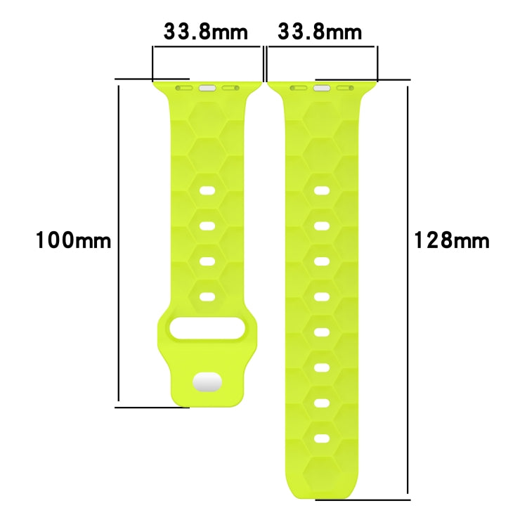 Football Texture Silicone Watch Band, For Apple Watch Series 10 46mm, For Apple Watch Series 10 42mm