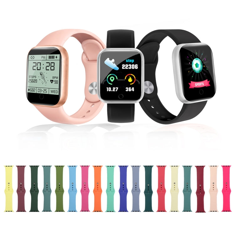 Silicone Watch Replacement Strap, Long Section (Men), For Apple Watch Series 8&amp;7 41mm / SE 2&amp;6&amp;SE&amp;5&amp;4 40mm / 3&amp;2&amp;1 38mm