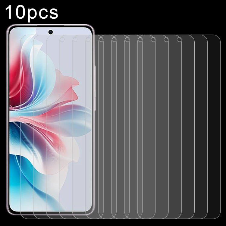 10pcs 0.26mm 9H 2.5D Tempered Glass Film, For OPPO K12 / K12 Plus, For OPPO Reno11 F / F25 Pro, For OPPO A78 4G, For OPPO A1 5G / 4G