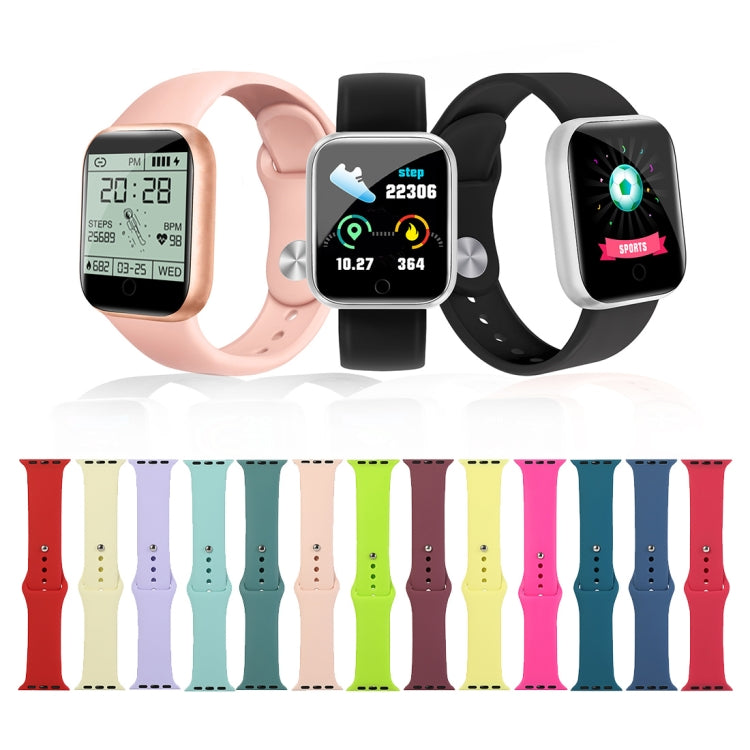 Silicone Watch Replacement Strap, Short Section (Female), For Apple Watch Ultra 49mm / Series 8&7 45mm / SE 2&6&SE&5&4 44mm / 3&2&1 42mm