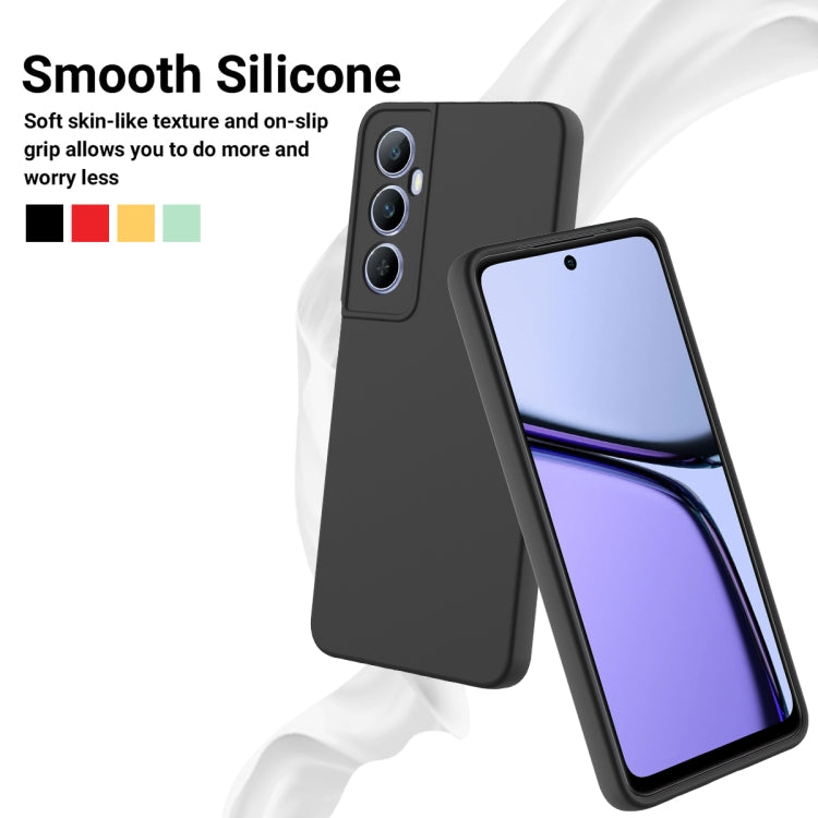 Solid Color Liquid Silicone Dropproof Full Coverage Phone Case, For Realme C65 4G, For Realme Narzo N55, For Realme 10 Pro 5G