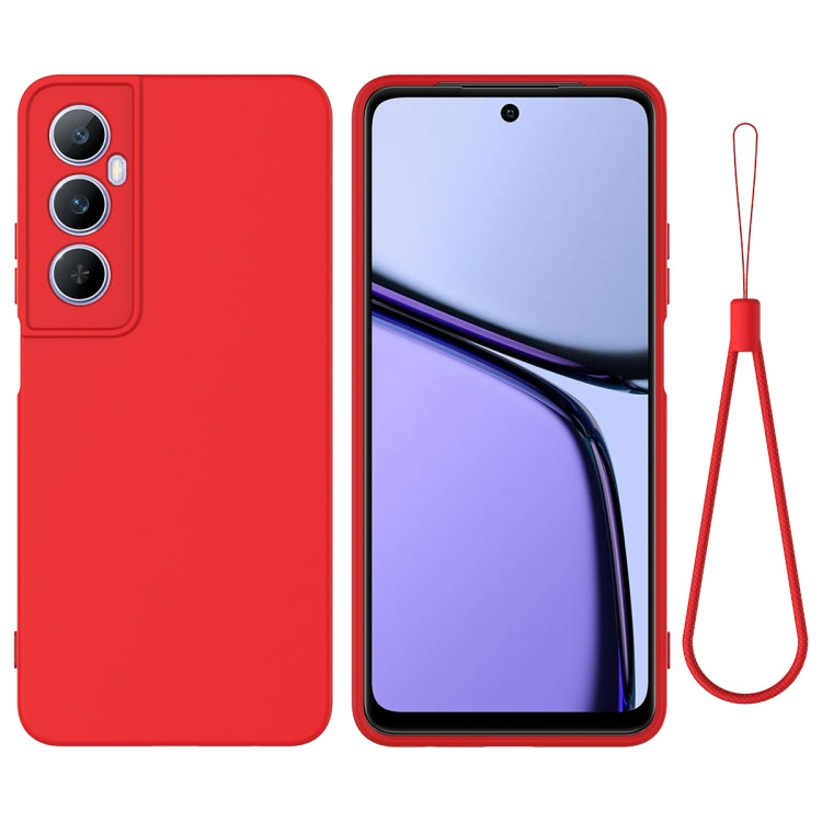 Solid Color Liquid Silicone Dropproof Full Coverage Phone Case, For Realme C65 4G, For Realme Narzo N55, For Realme 10 Pro 5G