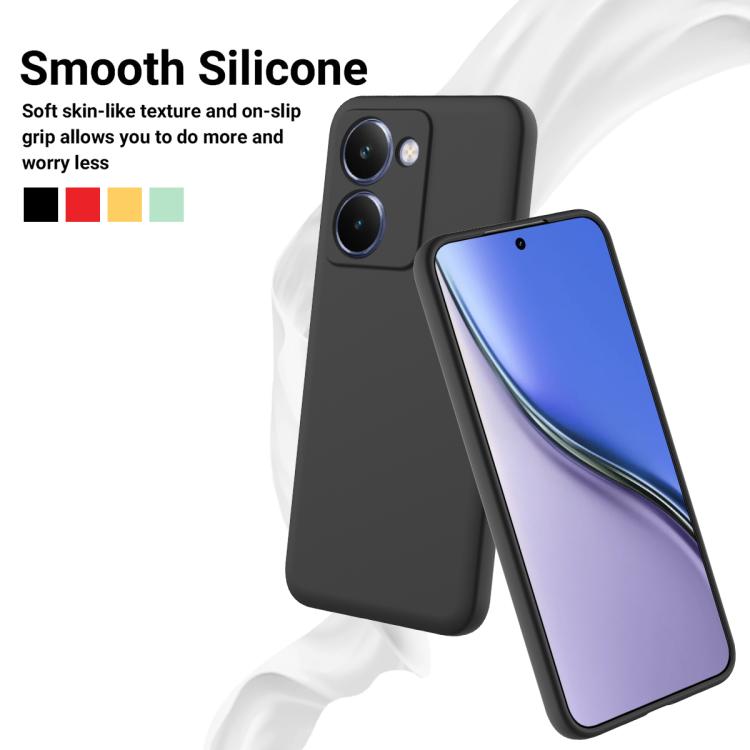 Solid Color Liquid Silicone Dropproof Full Coverage Phone Case
