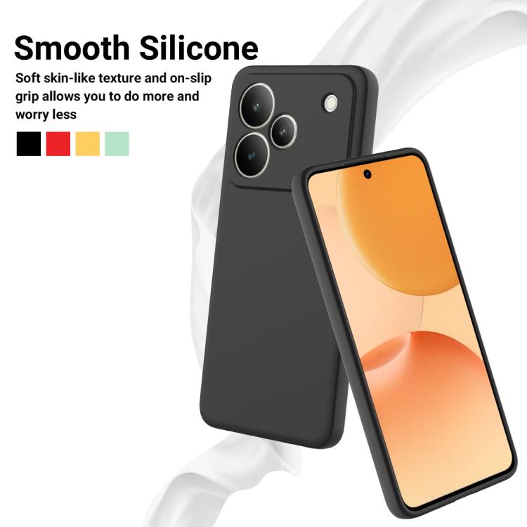 Solid Color Liquid Silicone Dropproof Full Coverage Phone Case