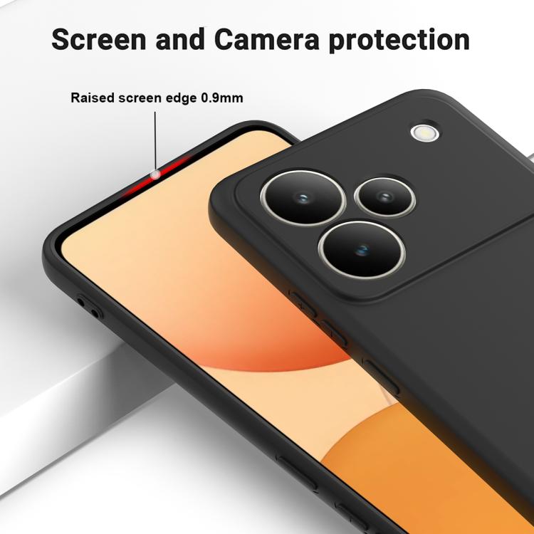Solid Color Liquid Silicone Dropproof Full Coverage Phone Case