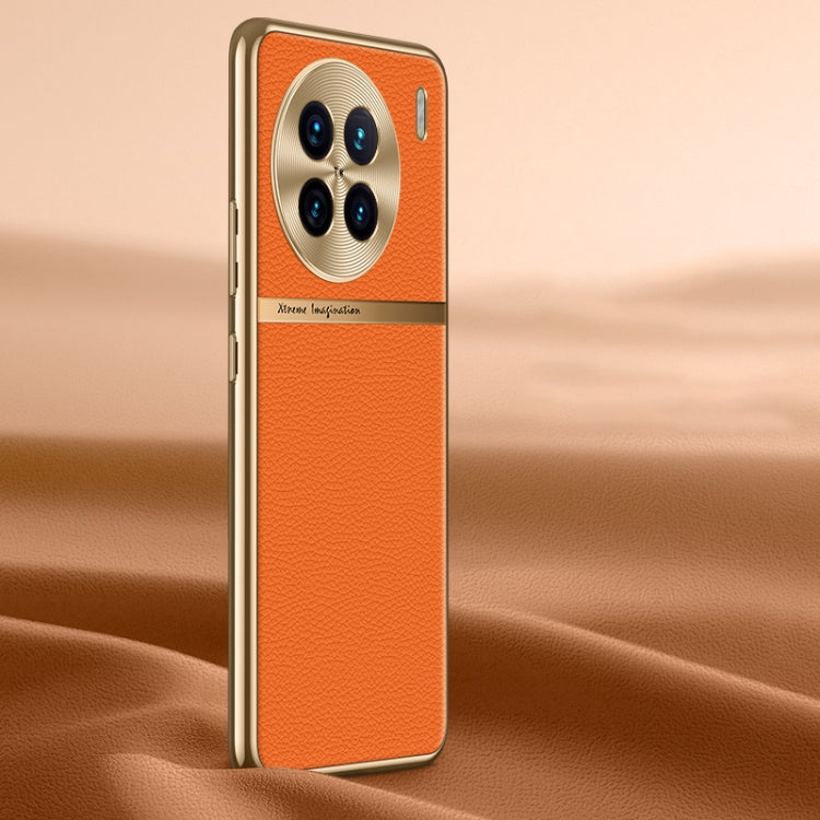 Litchi Texture Genuine Leather Phone Case, For vivo S16 / S16 Pro, For vivo S17 Pro, For vivo S17, For vivo X90 Pro, For vivo X90, For vivo X90 Pro+