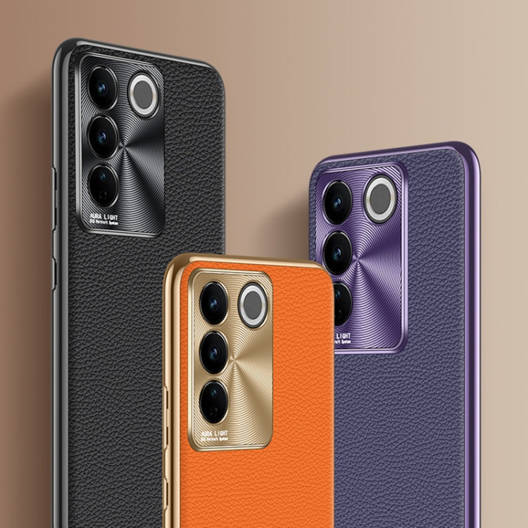 Litchi Texture Genuine Leather Phone Case, For vivo S16 / S16 Pro, For vivo S17 Pro, For vivo S17, For vivo X90 Pro, For vivo X90, For vivo X90 Pro+