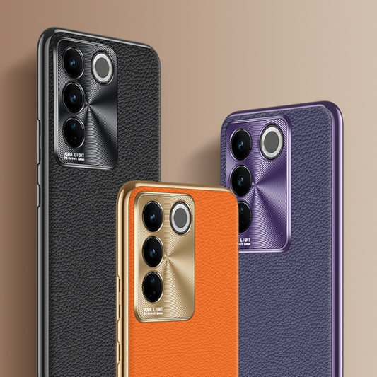 Litchi Texture Genuine Leather Phone Case, For vivo S17 Pro, For vivo S16 / S16 Pro, For vivo S17, For vivo X90 Pro, For vivo X90, For vivo X90 Pro+