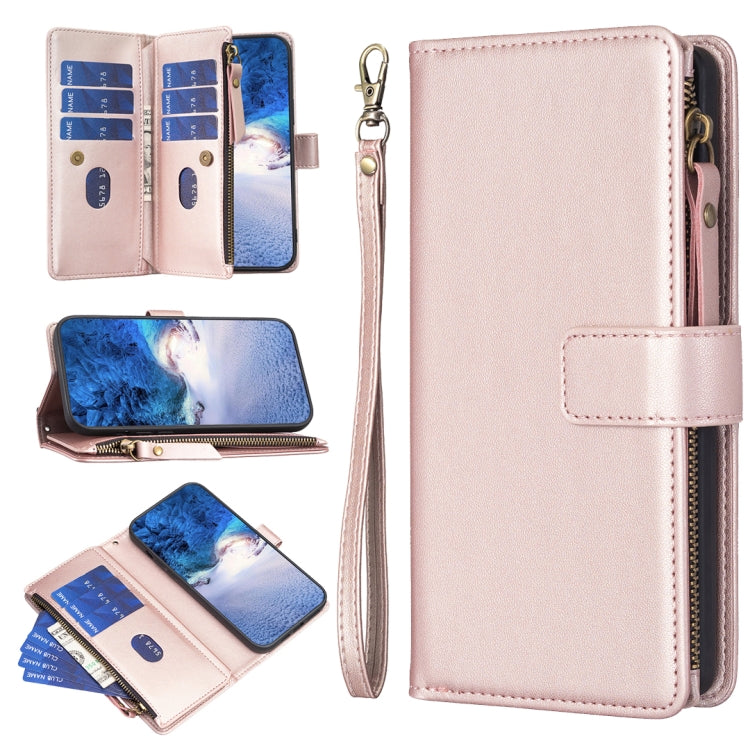 9 Card Slots Zipper Wallet Leather Flip Phone Case, For Realme C55, For Realme C53