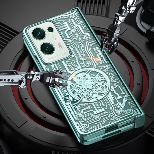 Mechanical Legend Integrated Electroplating All-inclusive Phone Case, For OPPO Find N2, For OPPO Find N