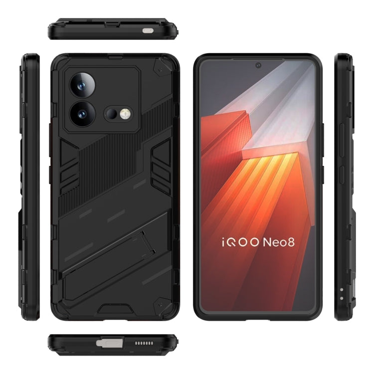 Punk Armor 2 in 1 PC + TPU Phone Case with Holder, For vivo iQOO Neo8, For vivo Y78 Global, For vivo Y27 4G Global