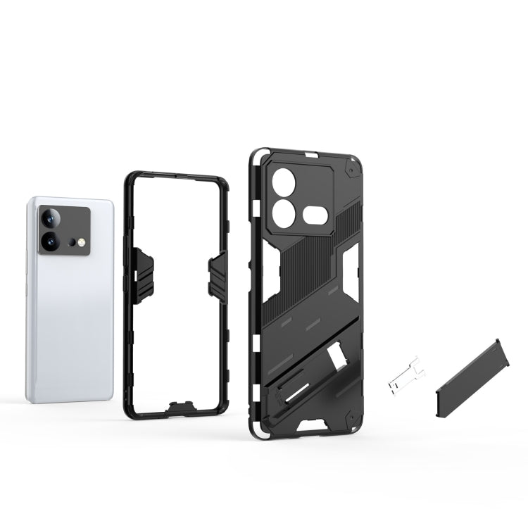 Punk Armor 2 in 1 PC + TPU Phone Case with Holder, For vivo iQOO Neo8, For vivo Y78 Global, For vivo Y27 4G Global