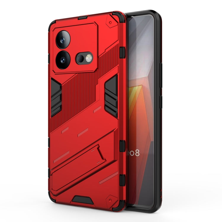 Punk Armor 2 in 1 PC + TPU Phone Case with Holder, For vivo iQOO Neo8, For vivo Y78 Global, For vivo Y27 4G Global