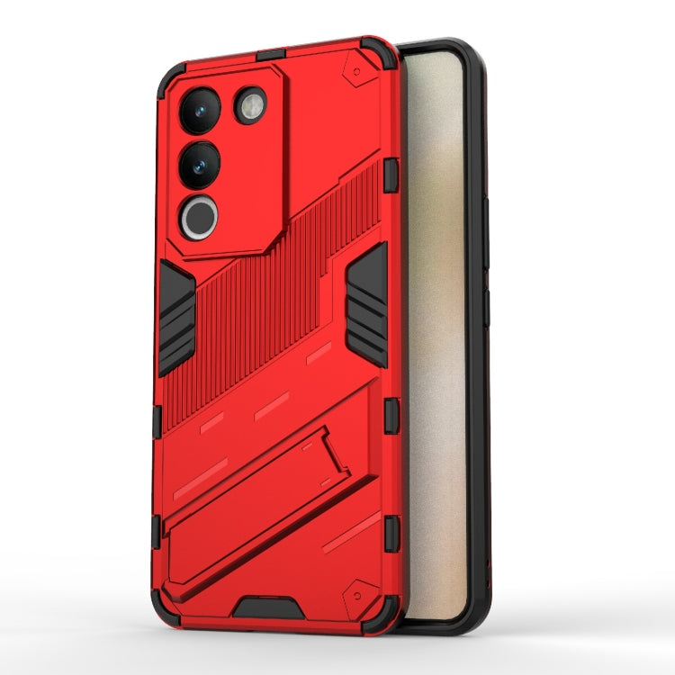 Punk Armor 2 in 1 PC + TPU Phone Case with Holder, For vivo iQOO 12 5G, For vivo Y200 5G Global, For vivo iQOO Z8