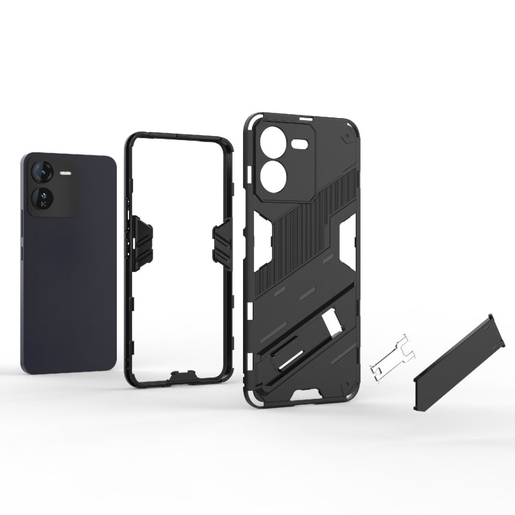 Punk Armor 2 in 1 PC + TPU Phone Case with Holder, For vivo iQOO Z9 5G, For vivo iQOO Z9 Turbo 5G, For vivo iQOO Neo9 5G, For vivo S18E 5G