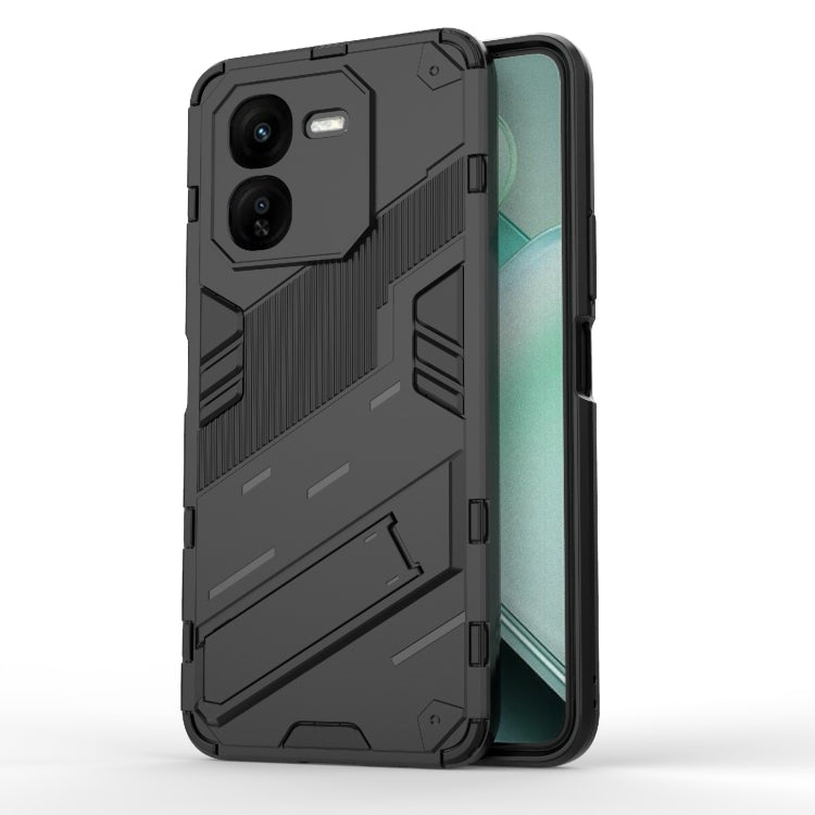 Punk Armor 2 in 1 PC + TPU Phone Case with Holder, For vivo iQOO Z9s Pro 5G India, For vivo iQOO Z9s 5G Global, For vivo V30e 5G Global, For vivo iQOO Z9X 5G