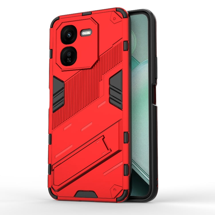 Punk Armor 2 in 1 PC + TPU Phone Case with Holder, For vivo iQOO Z9s Pro 5G India, For vivo iQOO Z9s 5G Global, For vivo V30e 5G Global, For vivo iQOO Z9X 5G