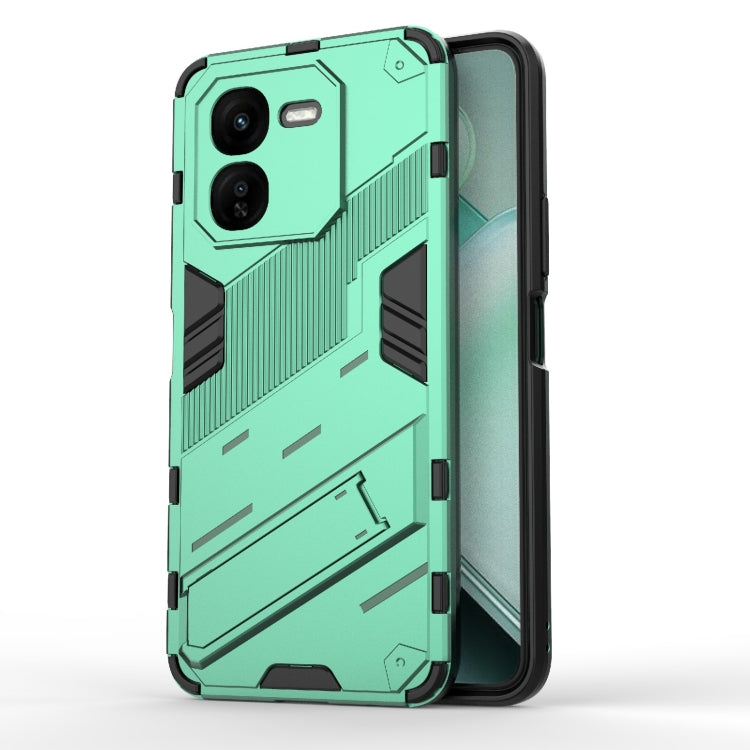 Punk Armor 2 in 1 PC + TPU Phone Case with Holder, For vivo iQOO Z9s Pro 5G India, For vivo iQOO Z9s 5G Global, For vivo V30e 5G Global, For vivo iQOO Z9X 5G