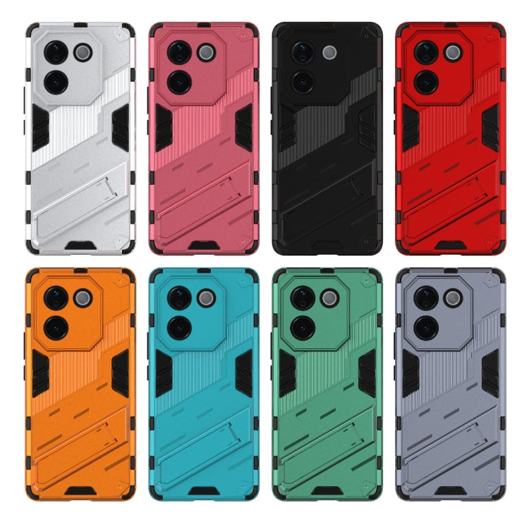 Punk Armor 2 in 1 PC + TPU Phone Case with Holder, For vivo iQOO Z9s Pro 5G India, For vivo iQOO Z9s 5G Global, For vivo V30e 5G Global, For vivo iQOO Z9X 5G