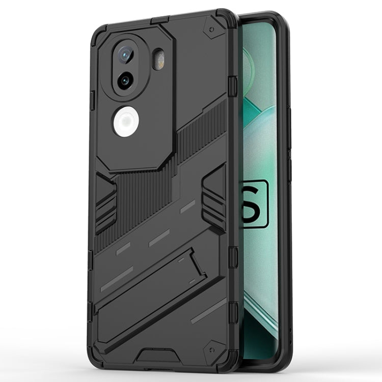 Punk Armor 2 in 1 PC + TPU Phone Case with Holder, For vivo iQOO Z9s Pro 5G India, For vivo iQOO Z9s 5G Global, For vivo V30e 5G Global, For vivo iQOO Z9X 5G