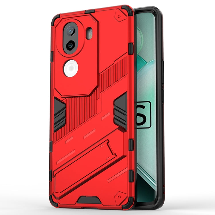 Punk Armor 2 in 1 PC + TPU Phone Case with Holder, For vivo iQOO Z9s Pro 5G India, For vivo iQOO Z9s 5G Global, For vivo V30e 5G Global, For vivo iQOO Z9X 5G