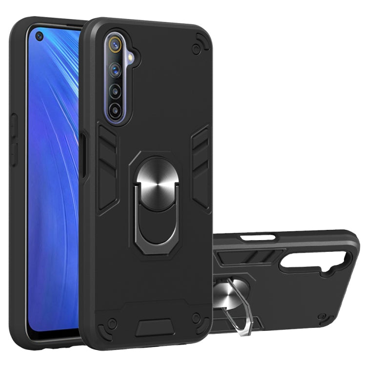 2 in 1 Armor Series PC + TPU Protective Case with Ring Holder, For Xiaomi Redmi Note 9S, For OPPO Realme 6, For LG V60 ThinQ 5G