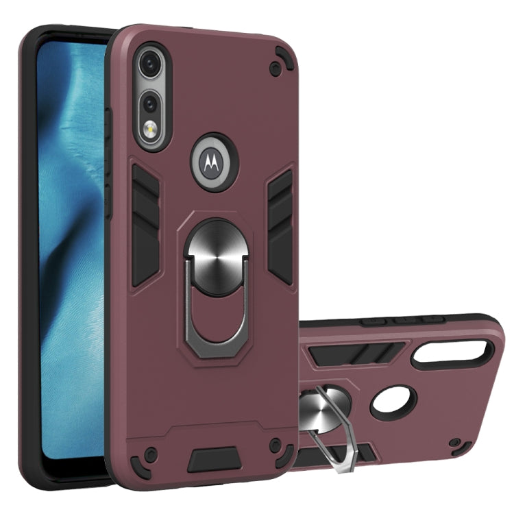 2 in 1 Armour Series PC + TPU Protective Case with Ring Holder, For Motorola Moto E7, For Motorola Moto G8 Power, For Motorola One Hyper