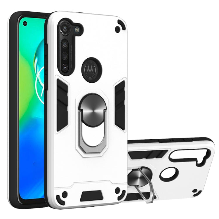 2 in 1 Armour Series PC + TPU Protective Case with Ring Holder, For Motorola Moto E7, For Motorola Moto G8 Power, For Motorola One Hyper