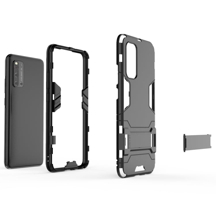 PC + TPU Anti-fall Protective Case with Invisible Holder, For Vivo V19 (India)