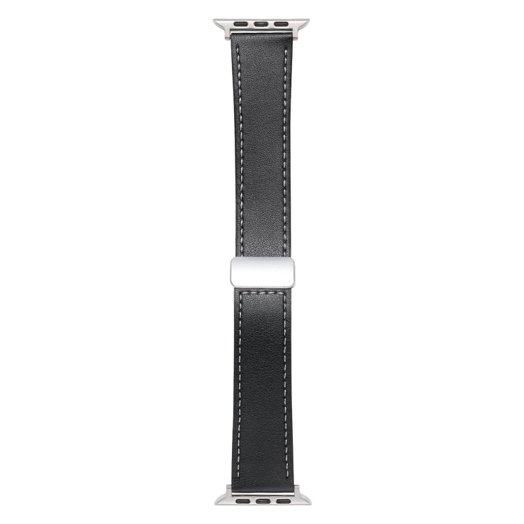 Magnetic Buckle Skin Feel Leather Watch Band, For Apple Watch Serie 7 41mm, For Apple Watch Serie 7 45mm, For Apple Watch Serie 6 40mm, For Apple Watch Serie 6 44mm