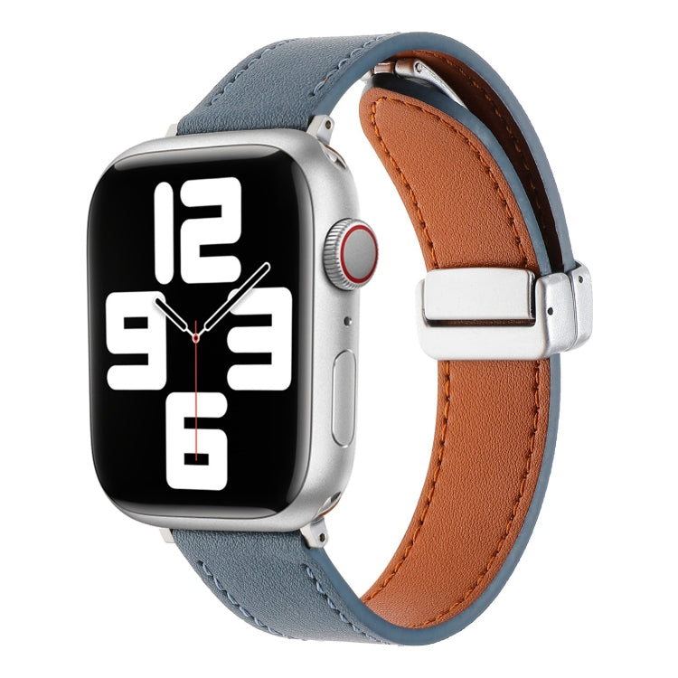 Magnetic Buckle Skin Feel Leather Watch Band, For Apple Watch Serie 7 41mm, For Apple Watch Serie 7 45mm, For Apple Watch Serie 6 40mm, For Apple Watch Serie 6 44mm