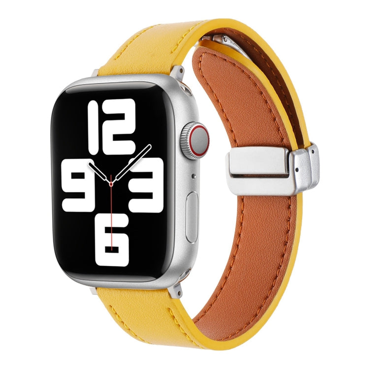 Magnetic Buckle Skin Feel Leather Watch Band, For Apple Watch Serie 6 40mm, For Apple Watch Serie 6 44mm, For Apple Watch Serie 5 44mm
