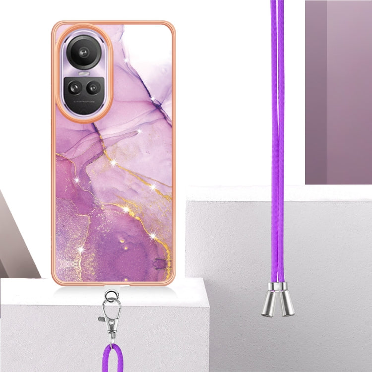 Electroplating Marble Dual-side IMD Phone Case with Lanyard