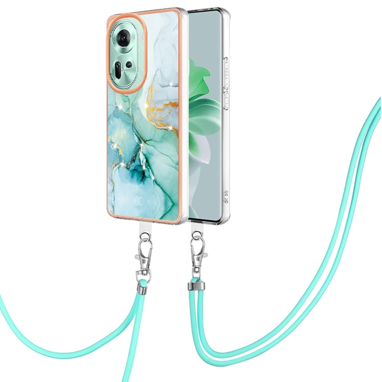 Electroplating Marble Dual-side IMD Phone Case with Lanyard
