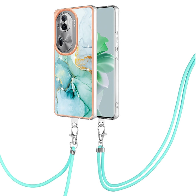 Electroplating Marble Dual-side IMD Phone Case with Lanyard, For OPPO Reno11 Pro 5G Global, For OPPO A58 4G, For OPPO Reno10 5G Global, For OPPO Reno10 Pro 5G Global, For OPPO A78 4G