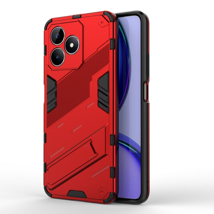 Punk Armor 2 in 1 PC + TPU Phone Case with Holder, For Realme 12 Pro 5G Global, For Realme C67 4G Global, For Realme 11 4G Global, For Realme C53 4G