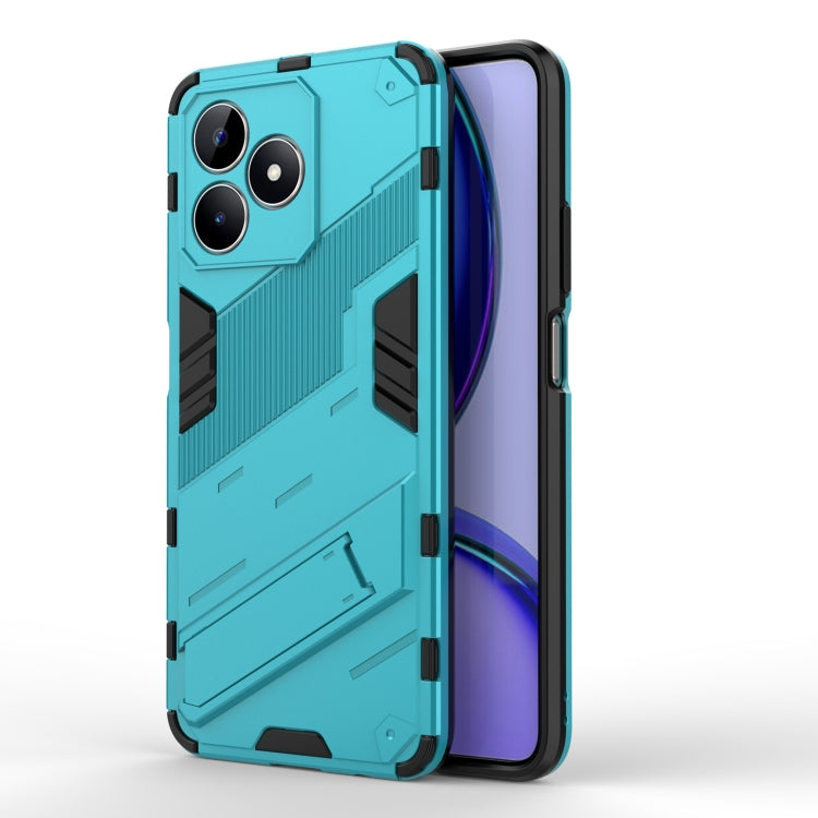 Punk Armor 2 in 1 PC + TPU Phone Case with Holder, For Realme 12 Pro 5G Global, For Realme C67 4G Global, For Realme 11 4G Global, For Realme C53 4G