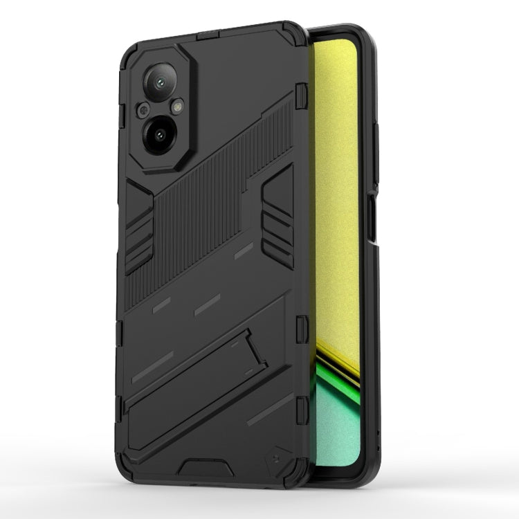 Punk Armor 2 in 1 PC + TPU Phone Case with Holder, For Realme 12 Pro 5G Global, For Realme C67 4G Global, For Realme 11 4G Global, For Realme C53 4G