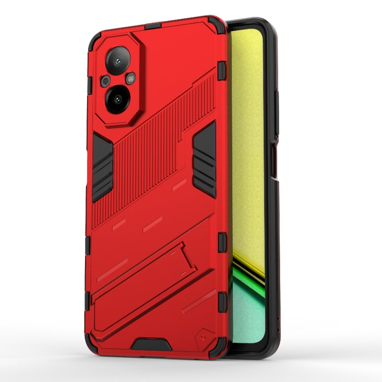 Punk Armor 2 in 1 PC + TPU Phone Case with Holder, For Realme 12 Pro 5G Global, For Realme C67 4G Global, For Realme 11 4G Global, For Realme C53 4G