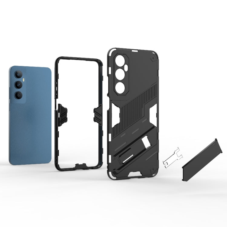 Punk Armor 2 in 1 PC + TPU Phone Case with Holder, For Realme C65 4G Global