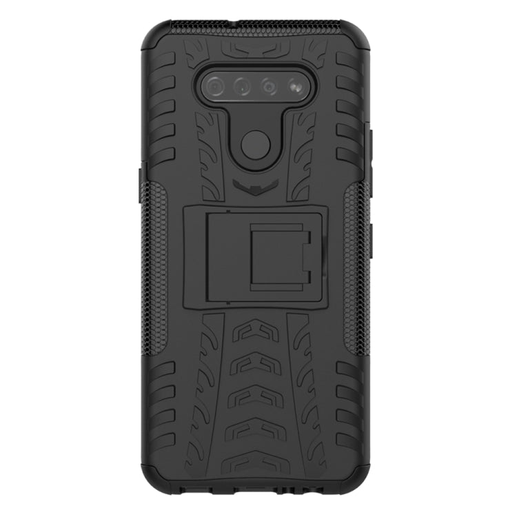 Tire Texture Shockproof TPU+PC Protective Case，with Holder, For LG K51, For LG Stylo 6, For Motorola Moto G8, For Motorola Moto G8 Power