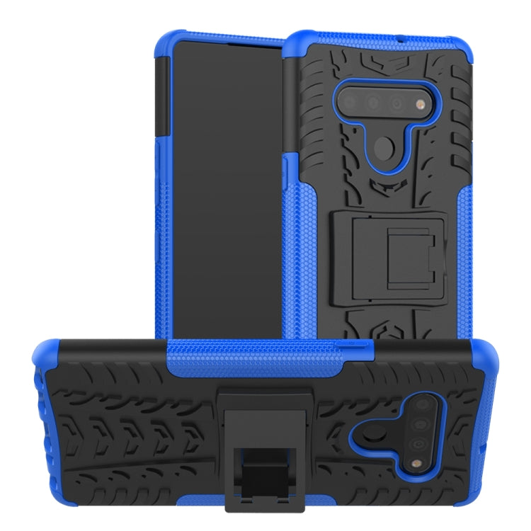 Tire Texture Shockproof TPU+PC Protective Case，with Holder, For LG K51, For LG Stylo 6, For Motorola Moto G8, For Motorola Moto G8 Power