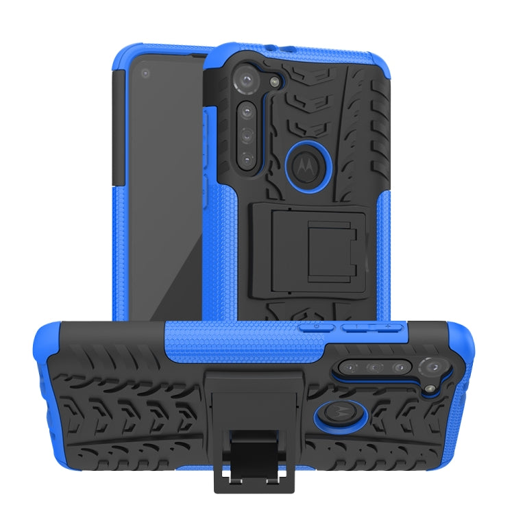 Tire Texture Shockproof TPU+PC Protective Case，with Holder, For LG K51, For LG Stylo 6, For Motorola Moto G8, For Motorola Moto G8 Power