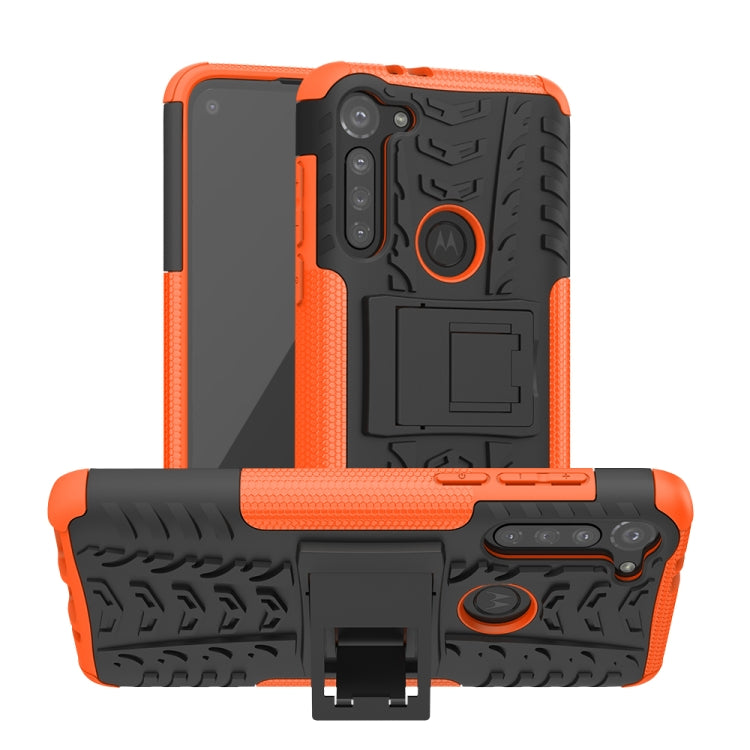 Tire Texture Shockproof TPU+PC Protective Case，with Holder, For LG K51, For LG Stylo 6, For Motorola Moto G8, For Motorola Moto G8 Power