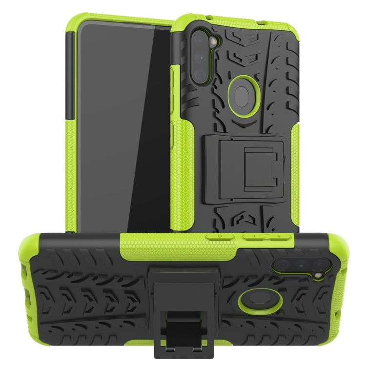 Tire Texture Shockproof TPU+PC Protective Case，with Holder